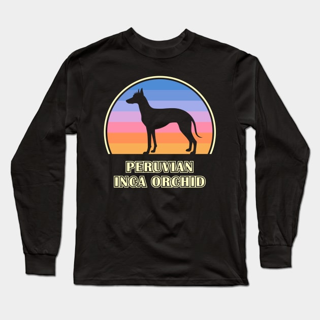 Peruvian Inca Orchid Vintage Sunset Dog Long Sleeve T-Shirt by millersye